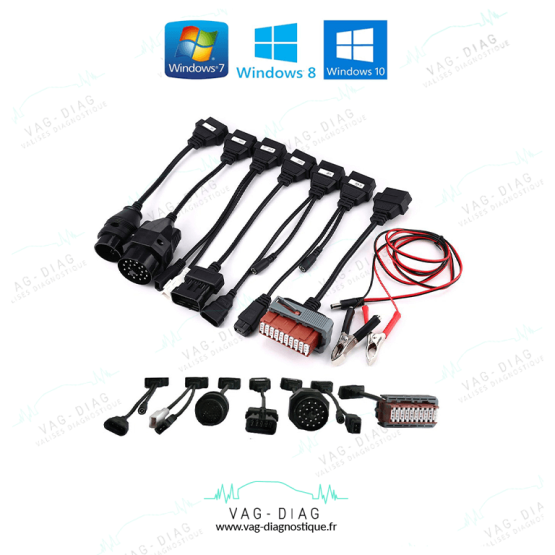Kit de 8 adaptateurs OBD à OBD2