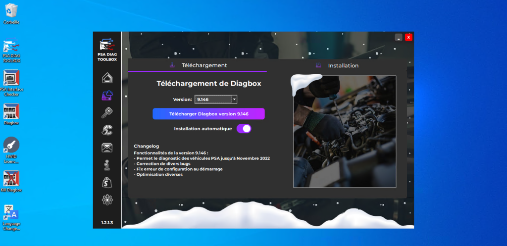 Valise diagnostic Citroën Peugeot Lexia avec Diagbox 7.83 en