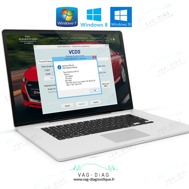 VAG COM BOITIER de diagnostic automobile avec logiciel 2023