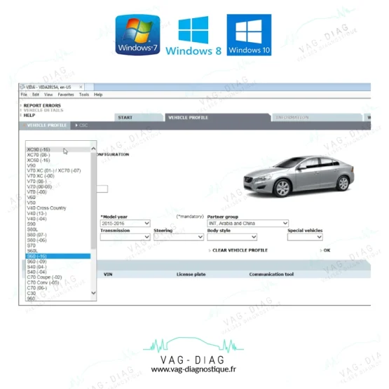 Logiciel : Volvo VIDA 2014D & 2015A